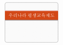 [평생교육] 우리나라 평생교육제도 요약-1