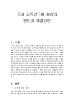 국내 소득양극화 현상의 원인과 해결방안-2