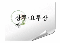 [장애인복지론] 장루 요루 장애-1