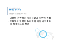 [정치] 한국여성의 사회적,정치적 참여-3