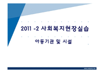 사회복지현장 실습기관 분석.(아동기관 및 시설관련)-1