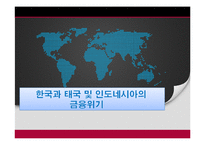 한국과 태국 및 인도네시아의 금융위기-1