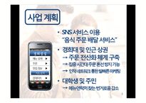 SNS를 이용한 음식주문배달서비스어플 어플리케이션 제작 기획서(사업계획서)-3