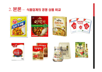 식가공제조산업 -(식료품부문)분석(대상 청정원, CJ제일제당)-7