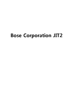 [생산운영관리] Bose & JIT2 경영전략-1