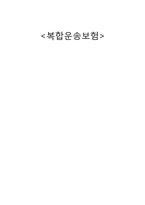 [해상보험] 복합운송보험-1