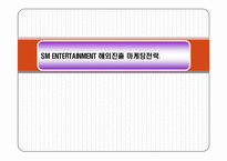 SM엔터테인먼트 해외진출위한(일본,미국) 마케팅전략분석 파워포인트-1