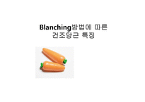 [식품공학] Blanching방법에 따른 건조당근 특징-1