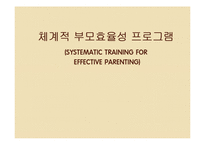 [부모교육] 체계적 부모효율성 프로그램(Systematic Training Effective Parenting)-1