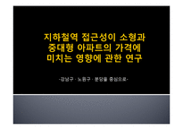 [계량경제] 지하철역 접근성이 소형과 중대형 아파트의 가격에 미치는 영향에 관한 연구-1