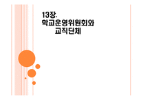 [교육학] 13장 학교운영위원회와 교직단체-1