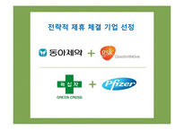 [국제전략] 전략적 제휴 사례 분석-동아제약과 GSK, 녹십자와 화이자-7