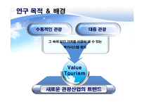 [관광학] 가치관광(Value tourism) 자원과 사례 및 미래전망-3