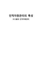 [인사관리] CJ그룹의 인적자원관리-1