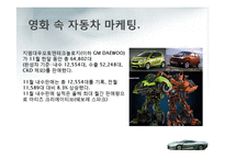 영화 속 자동차 마케팅 비교분석 ,경영전략분석, 성공사례, 성공전략, 마케팅전략, STP전략, SWOT분석, 4P전략, 개선점-7
