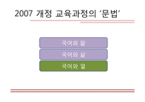 [국어교육] 7차, 2007 개정, 2009 개정 교육과정 문법 교육의 내용-3