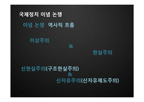 [국제관계] 이념논쟁-이상주의 & 현실주의, 신자유주의 & 신현실주의-4