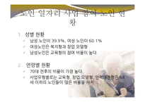 [사회복지] 노인 일자리 사업 문제점과 개선방안-17