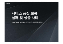 [품질경영] 서비스 품질 회복 성공 및 실패 사례-롯데월드와 안철수 연구소 V3-1