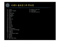 [광고론] 브랜드 슬로건 도출 실습-CUT-OFF 기법 적용-11