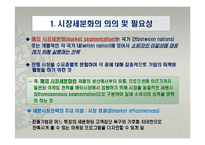 글로벌 경영환경에서의 시장세분화 전략-3