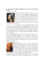 베르메르의 Girl with a pearl earring 업적, 대표작품, 그림의 의미, 업적에 대한 분석과 평가, 감상문 및 느낀점 나의생각 조사분석-4