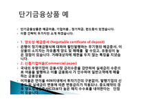단기금융상품 재테크의 이유, 종류, 방법, 개념, 특징, 고려사항, 효과, 특징, 성과, 문제점, 해결방안, 총체적 조사분석-3