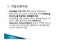 기업 범한판토스(범한물류)의 역사, 광고 마케팅, 유통물류 장점, 경쟁력, 기업 소개, 특징, 마케팅 믹스, 경영 전략, 시사점, 총체적 조사분석-3
