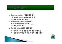 스타벅스 마케팅, 성공사례, 요인, 시장환경 분석, 경영전략, 변화, STP전략, 마케팅 믹스, 특징, 현황, 사례, 역할, 전략, 시사점-6