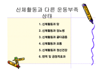 [스포츠와 건강관리] 신체활동과 다른 운동부족 상태-2