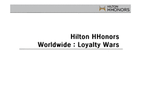 [서비스마케팅] Hilton HHonors 힐튼호텔 Worldwide -Loyalty Wars-1