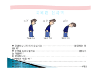 비즈니스 사교 매너, 에티켓, 개념, 특징, 매너, 사례, 악수, 인사 예절, 명함 예절, 관리, 역할, 기법, 시사점, 나의견해, 총체적 조사분석-8