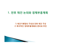 이승만 정권의 경제정책, 경제 부흥계획, 정책 주도층의 변화, 경제자립 논의, 경제개발계획 수립, 산업구조 불균형, 재정금융안전계획, 특징, 현황, 관리, 역할-4