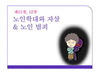 [노인복지] 노인학대와 자살 및 노인범죄 실태와 해결방안-1