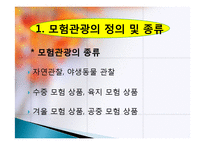 모험 관광 정의, 종류, 트레킹, 백두산 트레킹, 여행 일정, 현황, 계획, 관광지 소개, 종류, 특징, 역사, 국내 현황, 활성화 방안, 전망-4