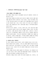 한국의 가족주의, 집단주의, 권위주의, 동질성 추구, 소통의 문화, 유교와 한국의 역동성, 한국인의 열정, 신명, 변화한ㄴ 한국인의 가치, 의식, 특징, 현황, 나의견해-4