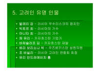 고려인 등장배경, 역사, 지역, 문화, 인물, 고려인 유명인물, 특징, 현황, 사례, 관리, 역할, 기법, 시사점, 나의견해, 총체적 조사분석-11