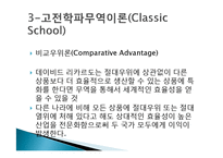 국제 무역의 발전 역사, 발전 과정, 국제무역 이론의 발전, 중상주의, 중농주의, 고전학파무역이론, 근대무역이론, 현대무역이론, 딩스 사례, 특징, 관리 분석-16