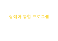 장애아 통합 프로그램-1