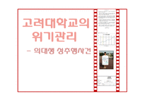 [PR] 고려대학교 의대생 성추행 사건 위기관리-1
