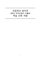 [초등음악교육] 초등학교 음악과 3학년 두꺼비집이 여물까 학습 단원 개발-1