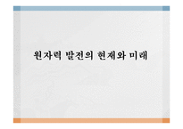 [공학] 원자력 발전의 현재와 미래-2