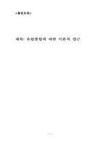 [졸업][정치학] 유럽통합에 대한 이론적 접근-1