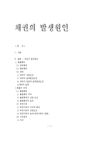 채권의 발생원인-1