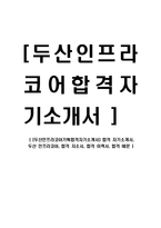 [두산인프라코어기획합격자기소개서] 합격 자기소개서, 두산 인프라코어, 합격 자소서, 합격 이력서, 합격 예문-1