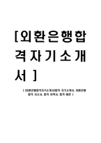 [외환은행합격자기소개서]합격 자기소개서, 외환은행 합격 자소서, 합격 이력서, 합격 예문-1