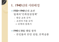 [한국문학사] 1940년대 후반 해방기 문학-3