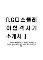 [LG디스플레이합격자기소개서]합격 자기소개서, Lg Display, 엘지디스플레이, 합격 자소서, 합격 이력서, 합격 예문-1