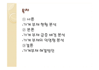 가계 부채 현황과 해결방안-2