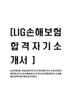 [LIG손해보험-영업,경영직군자기소개서]합격자기소개서,면접기출문제,자소서,LIG손해보험자기소개서,LIG손해보험자소서,샘플,예문,이력서,입사원서,입사지원서-1
